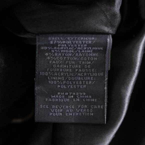 Jessica Simpson Women Double Breasted Fashion Coat Wool Black Size XL - Picture 7 of 9